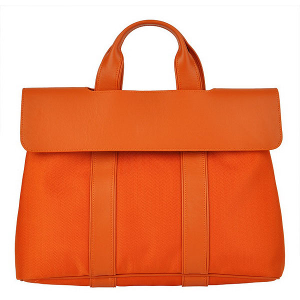 Best Hermes Canvas Handbags Orange 509001